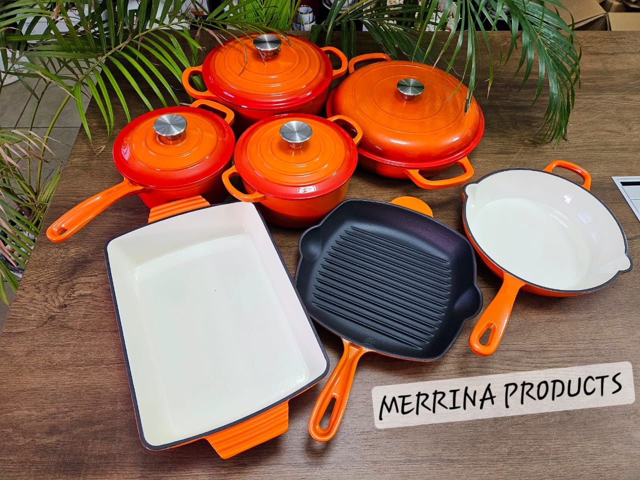 11PC CAST IRON OVEN SET